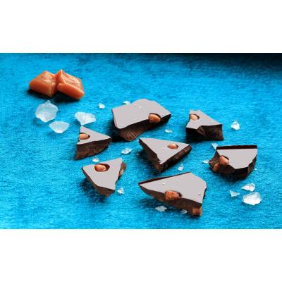 Trozos Caramelo y Sal marina 53% cacao DAVIDA