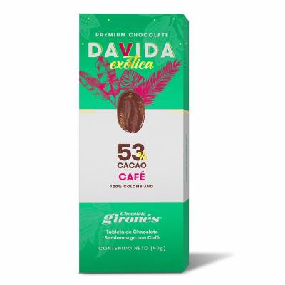 Barra Café 53% cacao DAVIDA