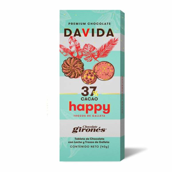 Barra Galleta 37% cacao DAVIDA