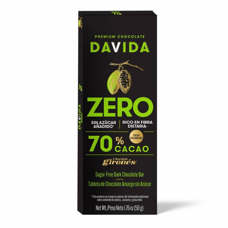 Barra 70% cacao sin azúcar Zero