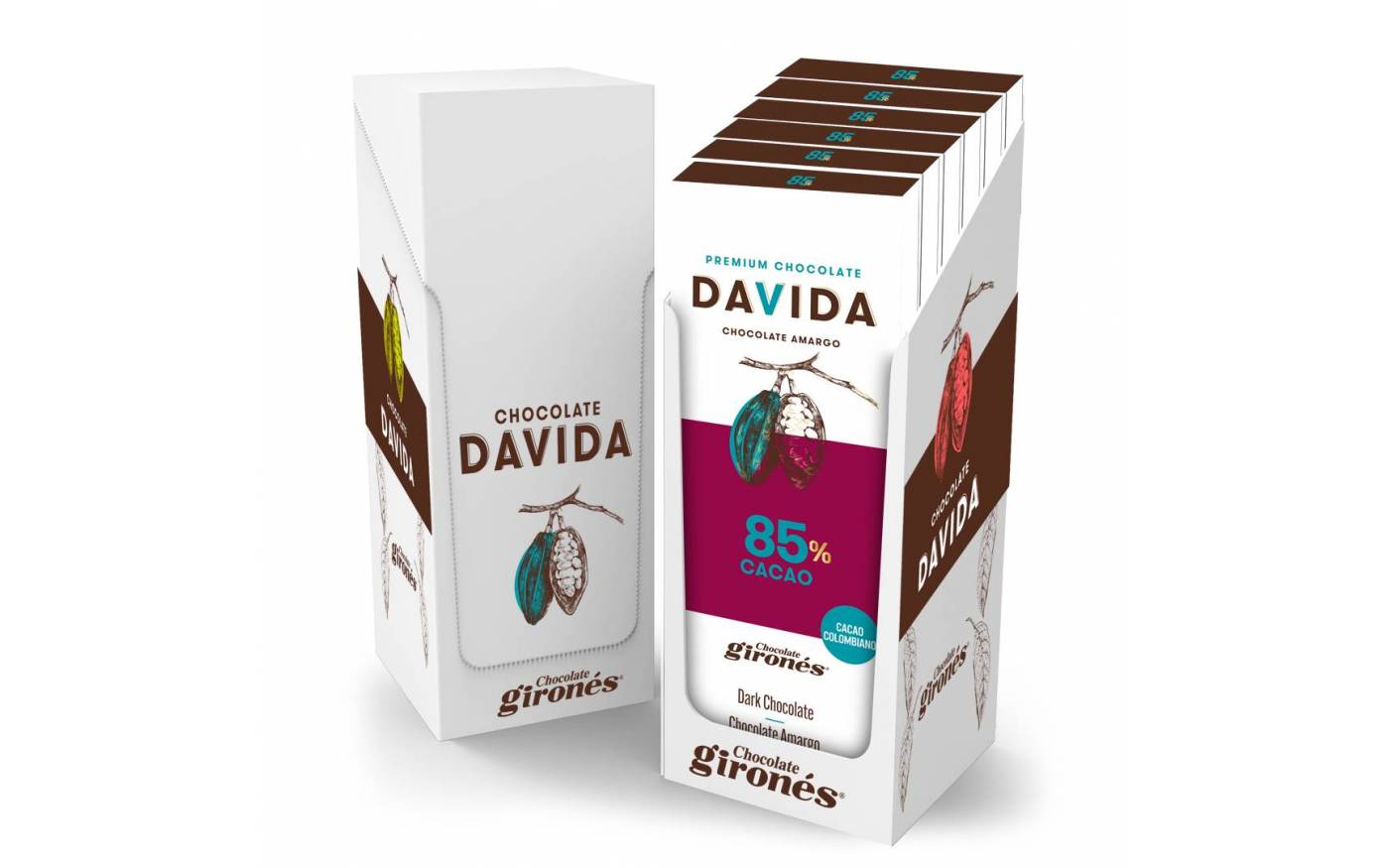 Display x 6 Barras 85% cacao DAVIDA