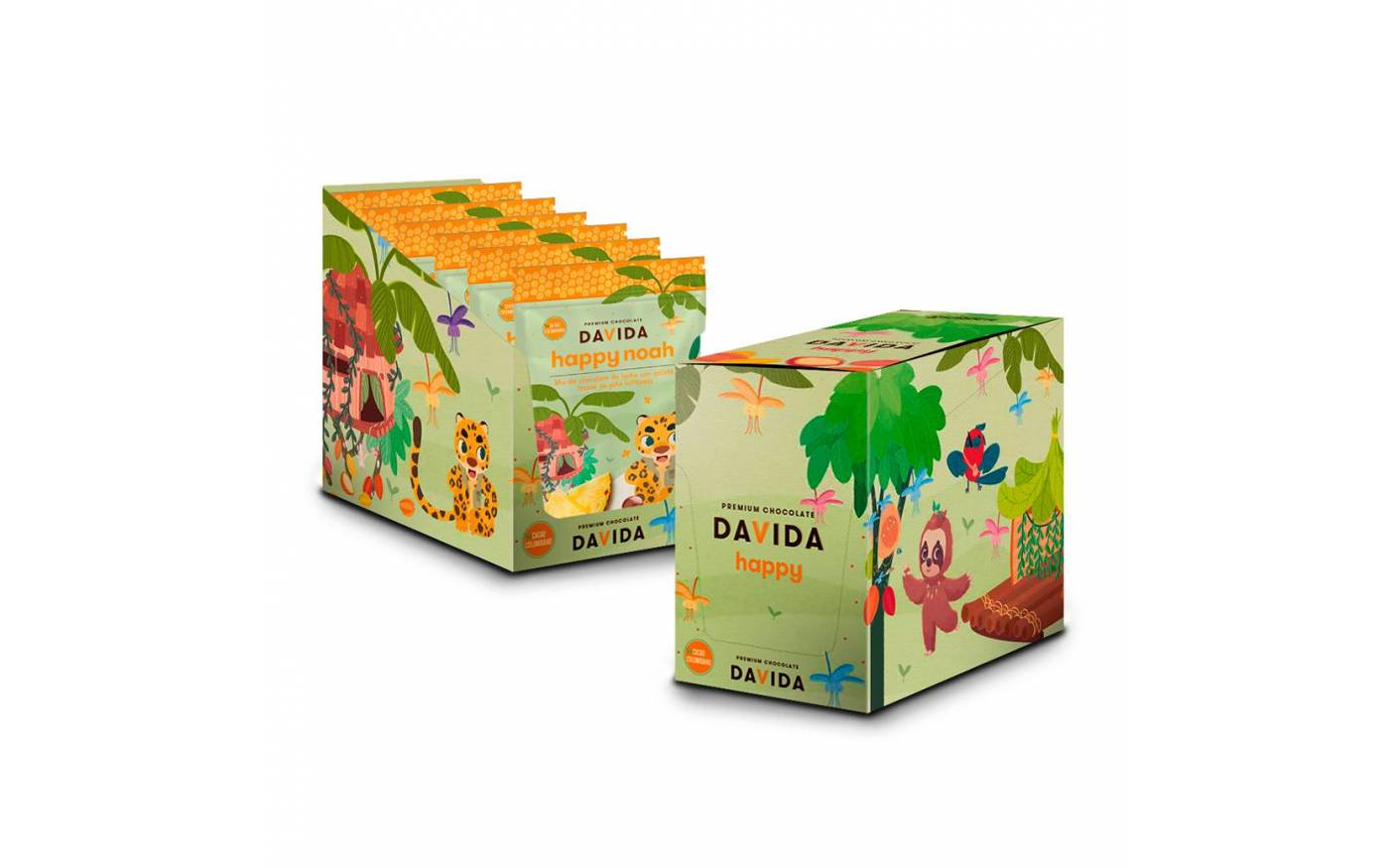 Display x 6 DAVIDA Happy Noah Snacks