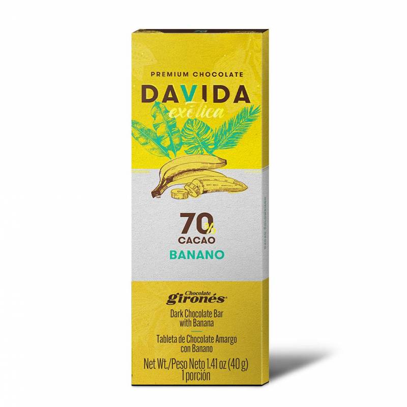 Barra Banano 70% cacao DAVIDA