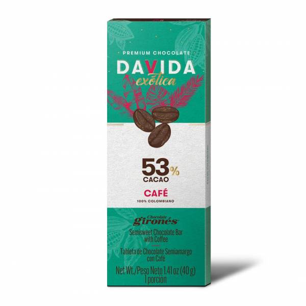Barra Café 53% cacao DAVIDA