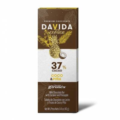 Barra Coco y Piña 37% cacao DAVIDA
