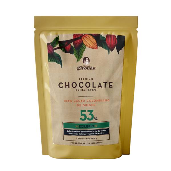 Cobertura de Chocolate Semiamargo 53% Cacao