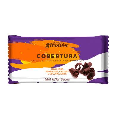 Cobertura sucedanea sabor a chocolate semiamargo